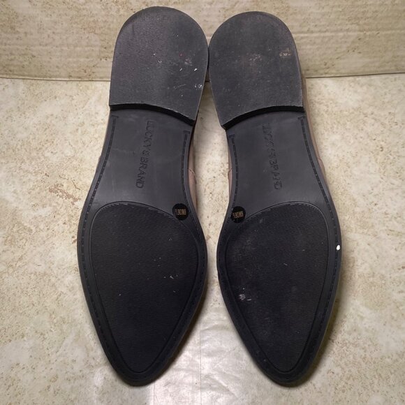 Lucky Brand Womens Taupe Leather Upper Ankle Booties Size 6M - Picture 8 of 9